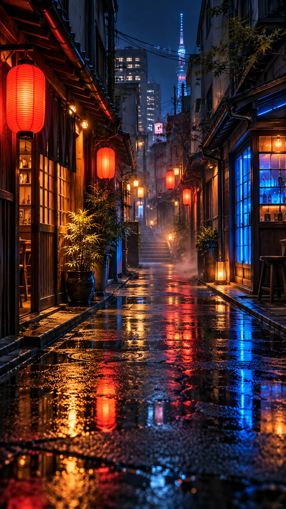 After hours — cities AI wallpaper